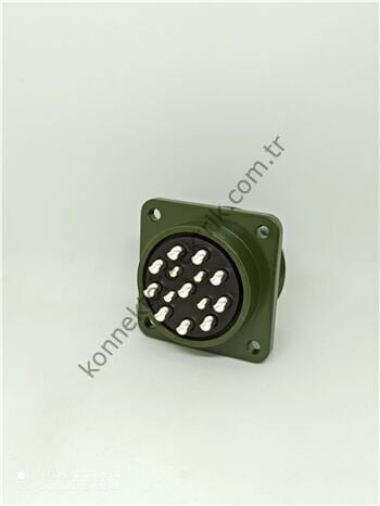 KUKDONG MS3102E 28-20P 14 Pin (10+4) Metal Kasa Panel Tipi Erkek Askeri Konnektör