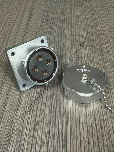 WEIPU WY32K4Z 4 Pin IP67 Metal Kasa Bayonet Panel Tipi Dişi Su Geçirmez Konnektör