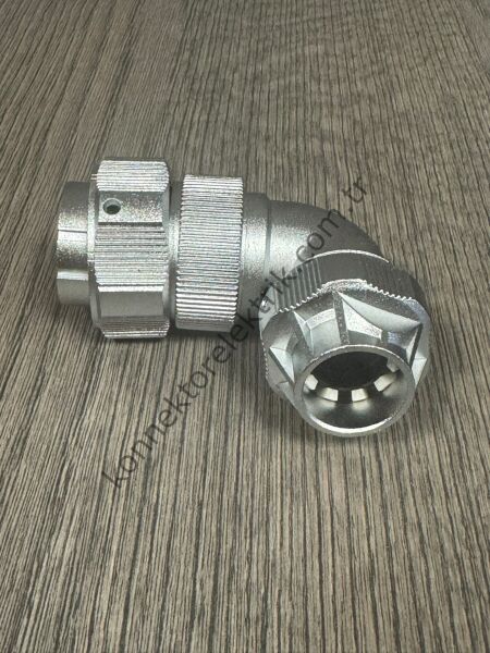 WEIPU WY32J4TU 4 Pin IP67 Metal Kasa 90° Açılı Kablo Tipi Erkek Su Geçirmez Konnektör