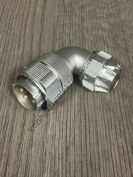 WEIPU WY32J4TU 4 Pin IP67 Metal Kasa 90° Açılı Kablo Tipi Erkek Su Geçirmez Konnektör
