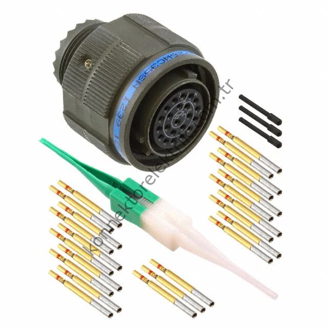 Q&S D38999/26WC35SN (MIL-DTL) 22 Pin Kablo Tipi Dişi Askeri Konnektör