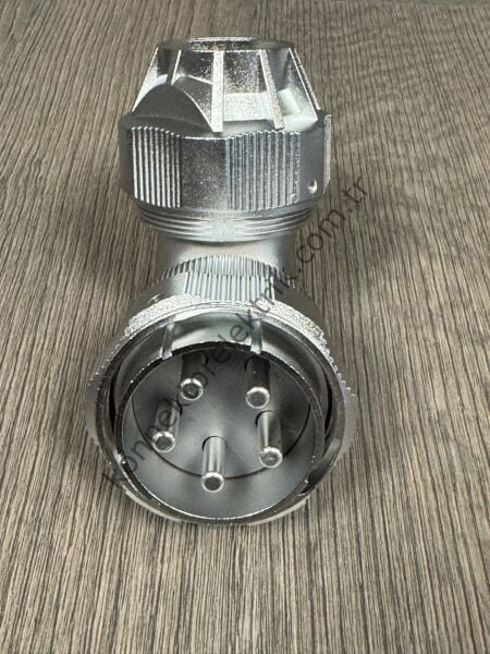 WEIPU WY48J5TU 5 Pin IP67 Metal Kasa 90° Açılı Kablo Tipi Erkek Su Geçirmez Konnektör