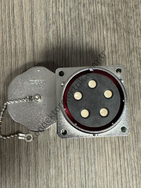 WEIPU WY48K5Z 5 Pin IP67 Metal Kasa Bayonet Panel Tipi Dişi Su Geçirmez Konnektör