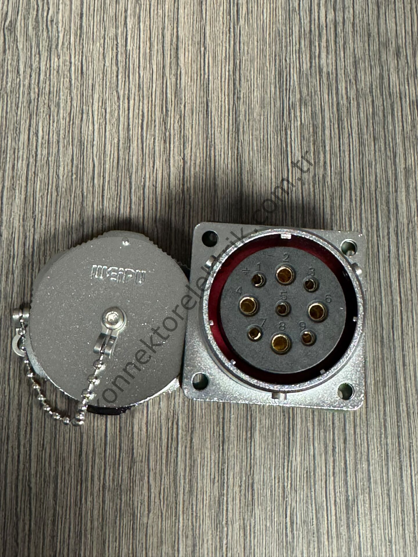 WEIPU WY40K9Z 9 Pin IP67 Metal Kasa Bayonet Panel Tipi Dişi Su Geçirmez Konnektör