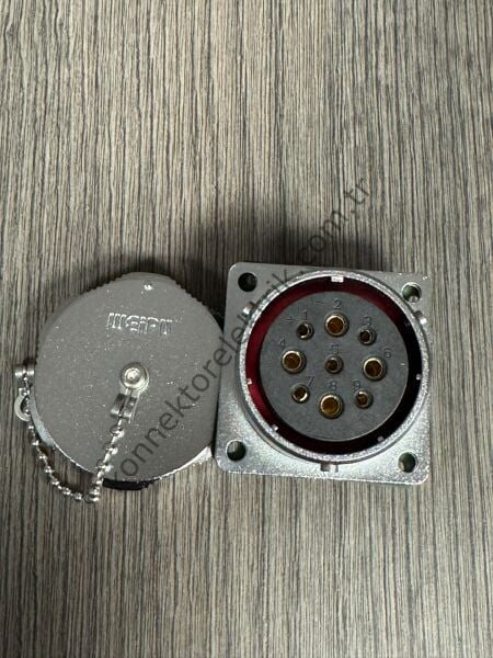 WEIPU WY40K9Z 9 Pin IP67 Metal Kasa Bayonet Panel Tipi Dişi Su Geçirmez Konnektör