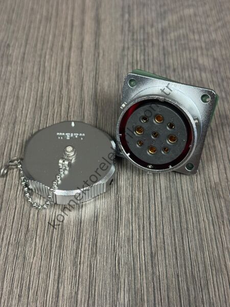WEIPU WY40K9Z 9 Pin IP67 Metal Kasa Bayonet Panel Tipi Dişi Su Geçirmez Konnektör