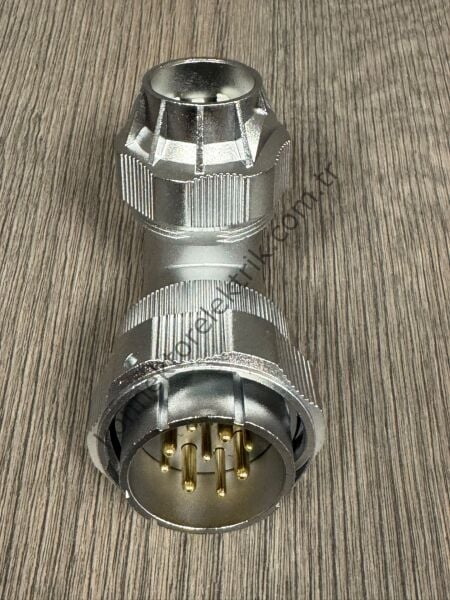 WEIPU WY40J9TU 9 Pin IP67 Metal Kasa 90° Açılı Kablo Tipi Erkek Su Geçirmez Konnektör