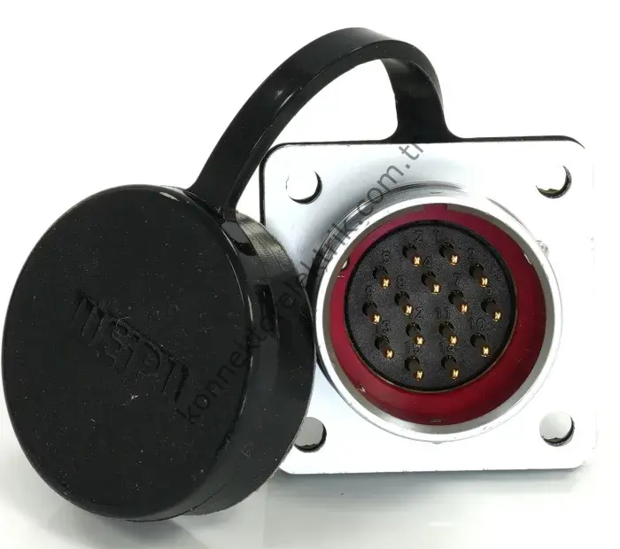 WEIPU WK20J15Z1 15 Pin IP68 Metal Kasa Panel Tipi Erkek Su Geçirmez Konnektör