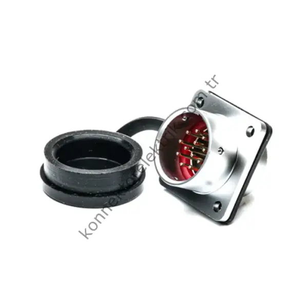 WEIPU WK20J15Z1 15 Pin IP68 Metal Kasa Panel Tipi Erkek Su Geçirmez Konnektör