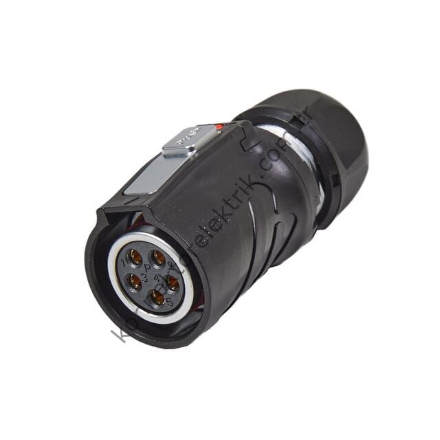 WEIPU WK20K5TE1 5 Pin IP68 Metal Kasa Kablo Tipi Dişi Su Geçirmez Konnektör