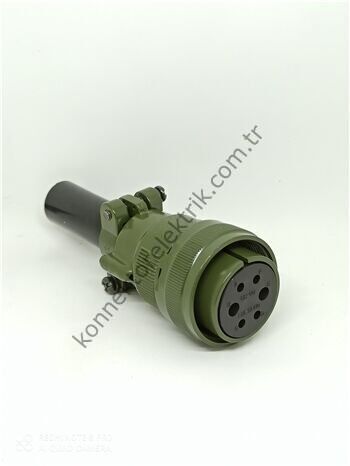 KUKDONG MS3106F 22-5S 6 Pin (4+2) Metal Kasa Kablo Tipi Dişi Askeri Konnektör