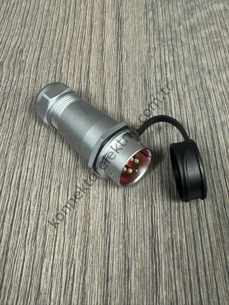 WEIPU SF2011/P4 4 Pin IP67 Metal Kasa Karşıt Kablo Tipi Erkek Su Geçirmez Konnektör