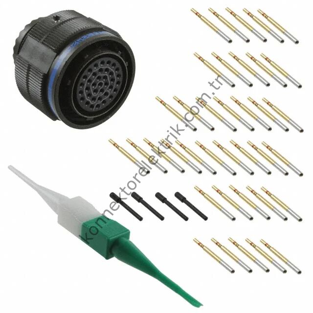 Q&S D38999/26WD35SN (MIL-DTL) 37 Pin Kablo Tipi Dişi Askeri Konnektör