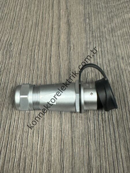 WEIPU SF2011/P4II-2 4 Pin (Vidalı) IP67 Metal Kasa Karşıt Kablo Tipi Erkek Su Geçirmez Konnektör