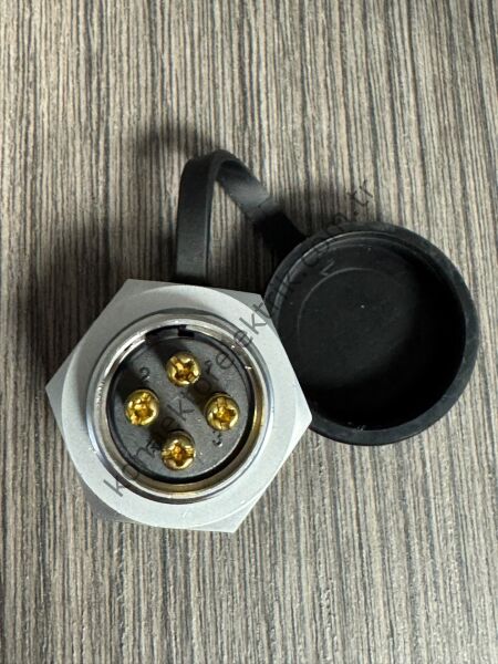 WEIPU SF2011/P4II-2 4 Pin (Vidalı) IP67 Metal Kasa Karşıt Kablo Tipi Erkek Su Geçirmez Konnektör