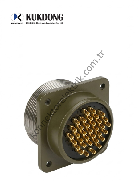 KUKDONG MS3102E 28-15P 35 Pin Metal Kasa Panel Tipi Erkek Askeri Konnektör