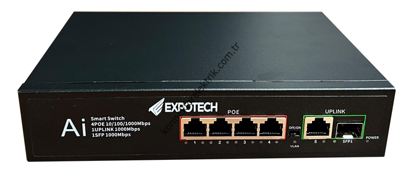 EXPOTECH EX-0678P 4 Port POE Switch + 2 Port Uplink