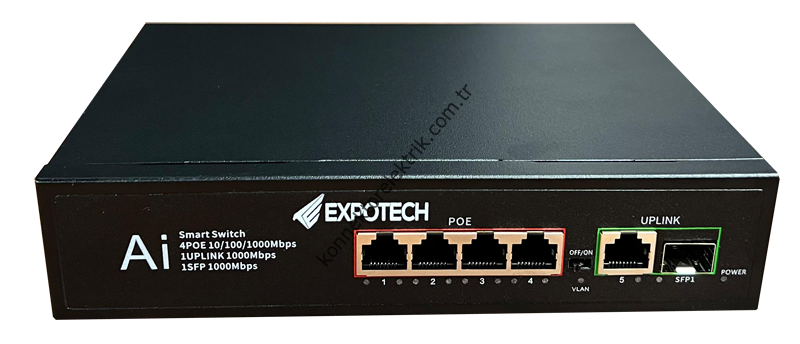 EXPOTECH EX-0678P 4 Port PoE Switch + 2 Port Uplink