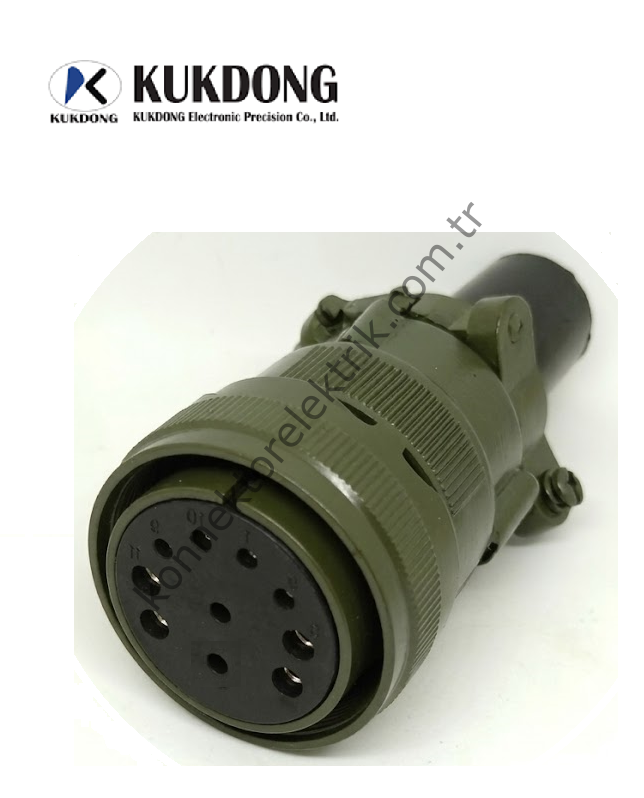 KUKDONG MS3106F 28-19S 10 Pin (6+4) Metal Kasa Kablo Tipi Dişi Askeri Konnektör