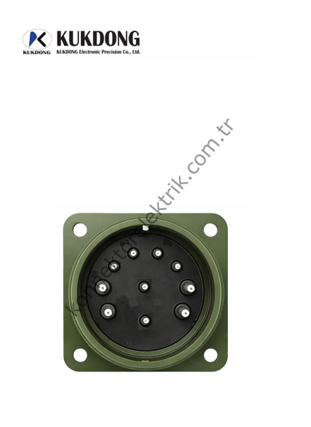 KUKDONG MS3102E 28-19P 10 Pin (6+4) Metal Kasa Panel Tipi Erkek Askeri Konnektör
