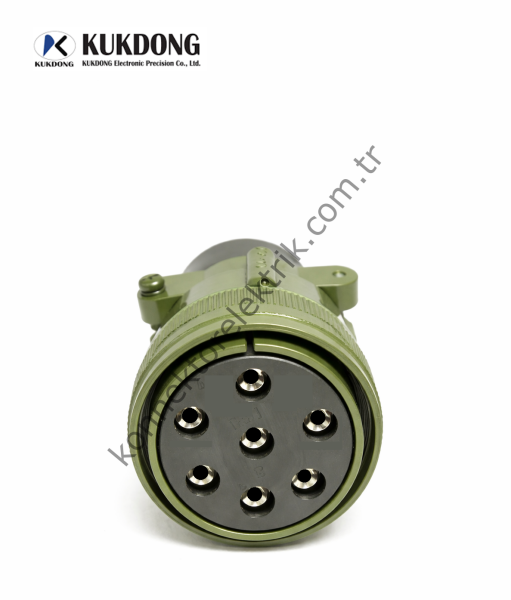 KUKDONG MS3106F 36-77S 7 Pin Metal Kasa Kablo Tipi Dişi Askeri Konnektör