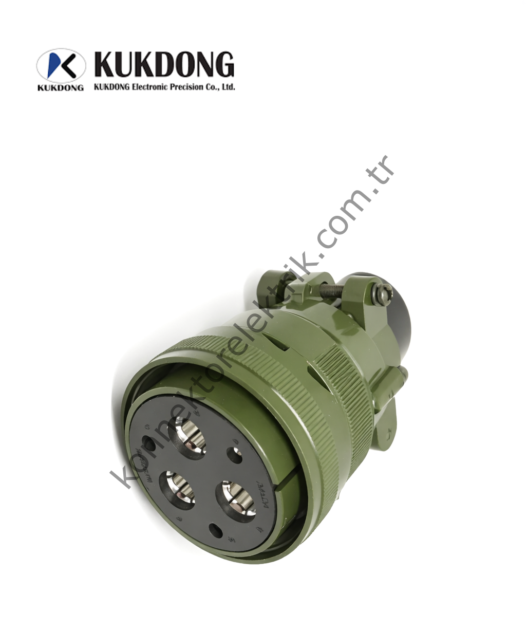 KUKDONG MS3106F 36-3S 6 Pin (3+3) Metal Kasa Kablo Tipi Dişi Askeri Konnektör