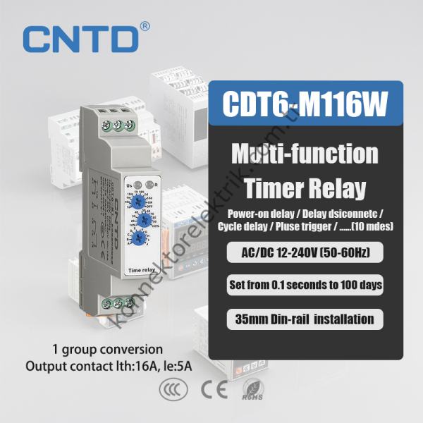 CNTD CDT6-M116W Multifonksiyon Zaman Rölesi
