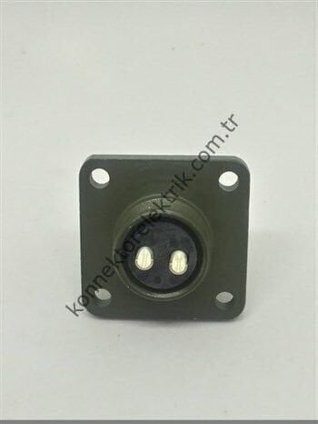 KUKDONG MS3102E 12S-3P 2 Pin Metal Kasa Panel Tipi Erkek Askeri Konnektör