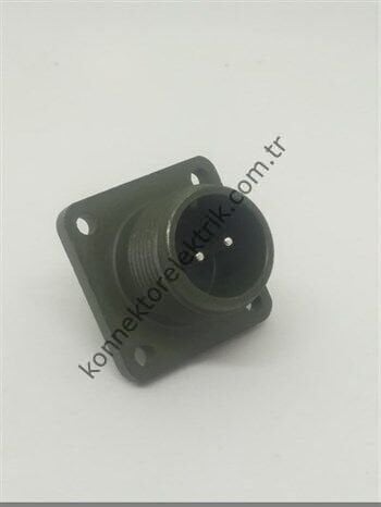 KUKDONG MS3102E 12S-3P 2 Pin Metal Kasa Panel Tipi Erkek Askeri Konnektör