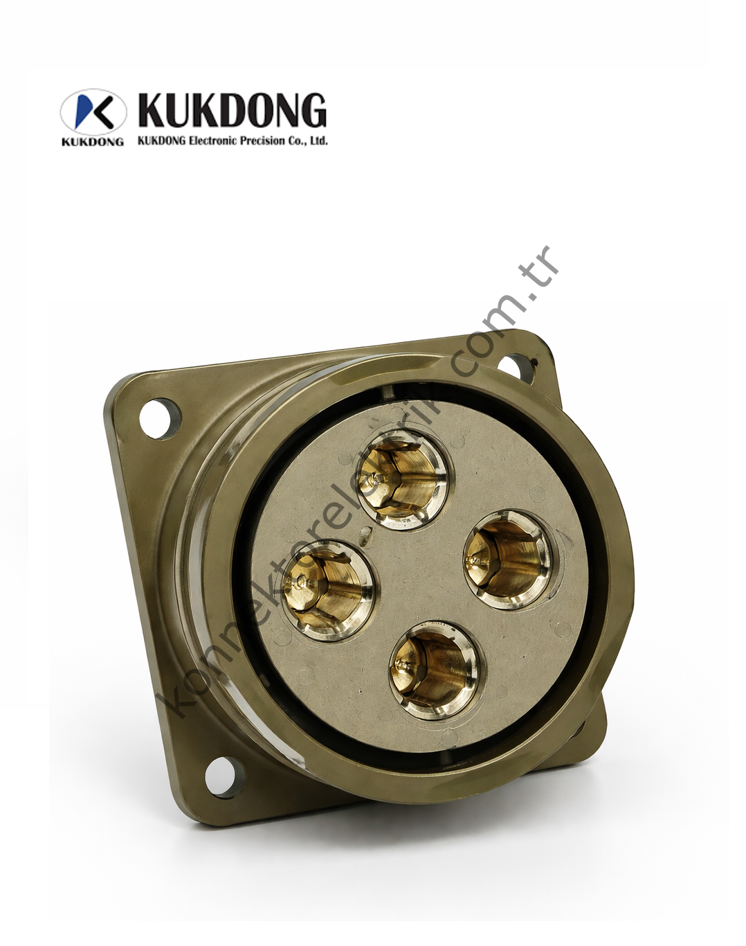 KUKDONG KDB02E 36-5S  4 Pin Metal Kasa Bayonet Panel Tipi Dişi Askeri Konnektör