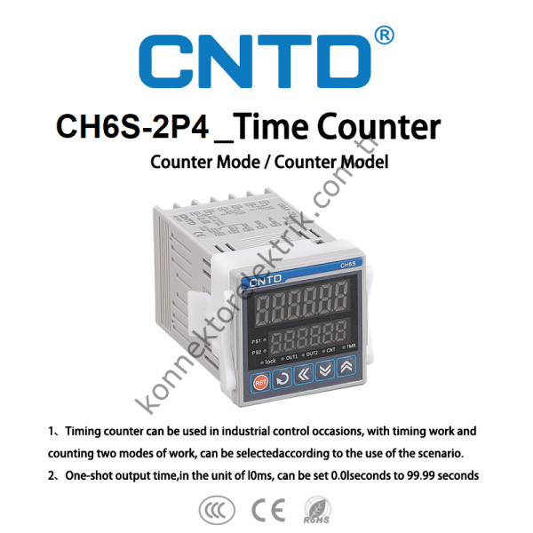 CNTD CH6S-2P4 Dijital Programlanabilir Sayıcı ve Zaman Rölesi