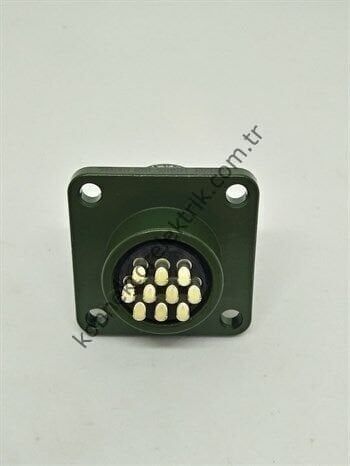 KUKDONG MS3102E 14SA-10S 10 Pin Metal Kasa Panel Tipi Dişi Askeri Konnektör