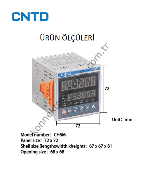 CNTD CH6M-2P4 Dijital Programlanabilir Sayıcı ve Zaman Rölesi