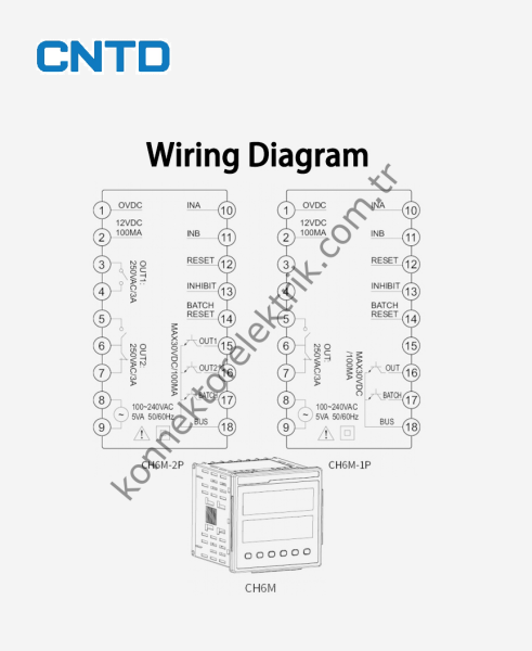 CNTD CH6M-2P4 Dijital Programlanabilir Sayıcı ve Zaman Rölesi
