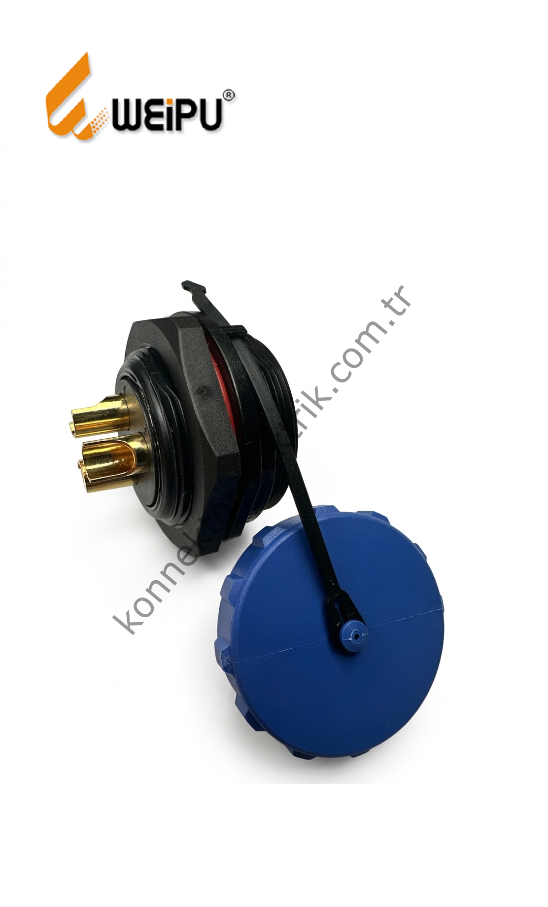 WEIPU SP2912/P3 3 Pin IP68 Plastik Kasa Kablo Tipi Erkek Su Geçirmez Konnektör