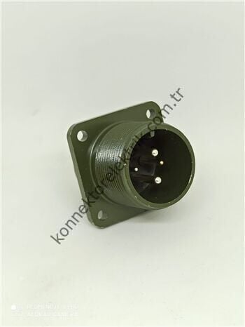KUKDONG MS3102E 16-9P 4 Pin (2+2) Metal Kasa Panel Tipi Erkek Askeri Konnektör