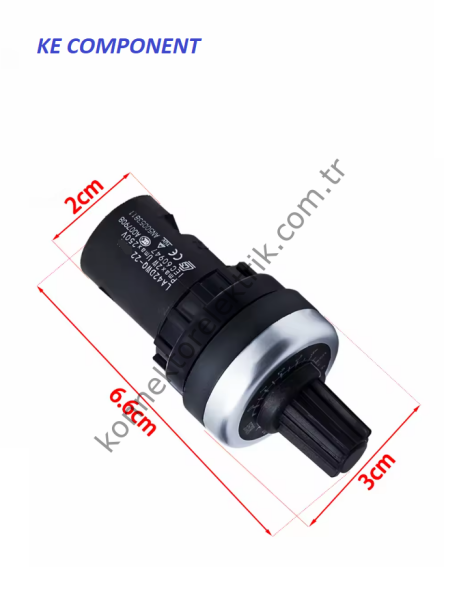 LA42DWQ-22/02K Plastik Gövde Tek Turlu Potansiyometre 22mm 2kΩ