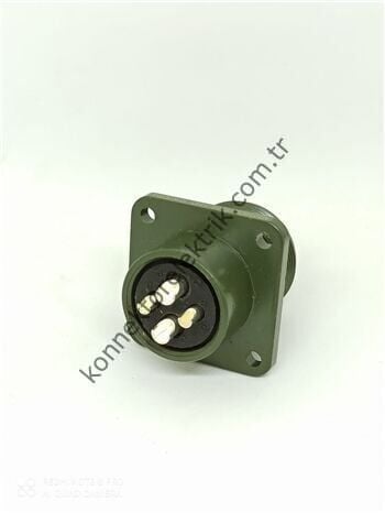 KUKDONG MS3102E 16-9S 4 Pin (2+2) Metal Kasa Panel Tipi Dişi Askeri Konnektör