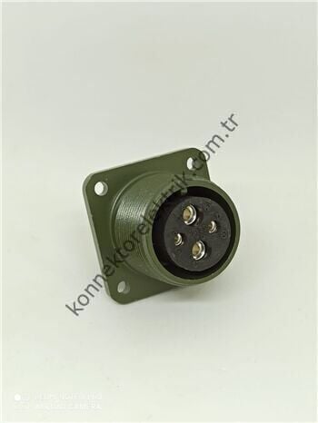 KUKDONG MS3102E 16-9S 4 Pin (2+2) Metal Kasa Panel Tipi Dişi Askeri Konnektör