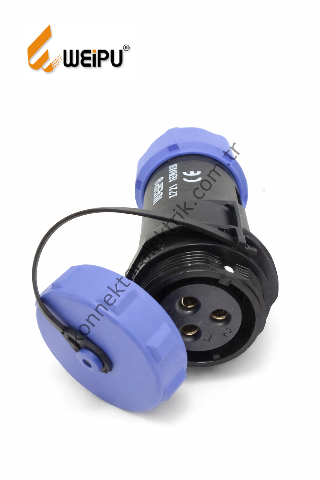 WEIPU SP2911/S3 3 Pin IP68 Plastik Kasa Kablo Tipi Dişi Su Geçirmez Konnektör