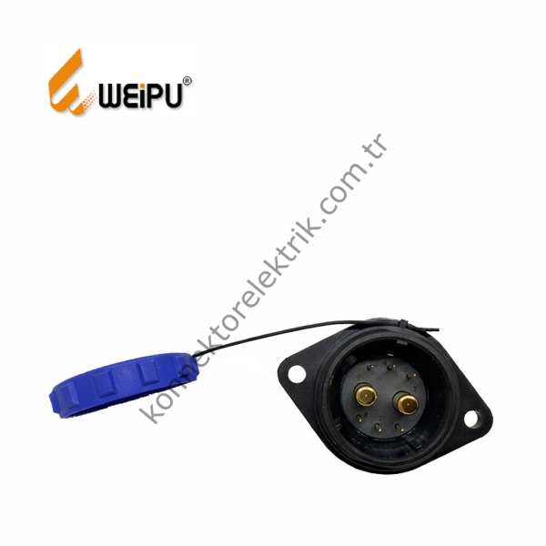 WEIPU SP2913/P8 8 Pin IP68 Plastik Kasa Panel Tipi Erkek Su Geçirmez Konnektör