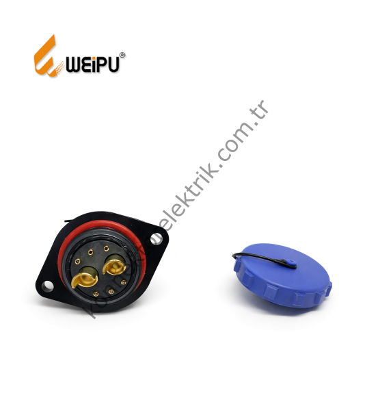 WEIPU SP2913/P8 8 Pin IP68 Plastik Kasa Panel Tipi Erkek Su Geçirmez Konnektör