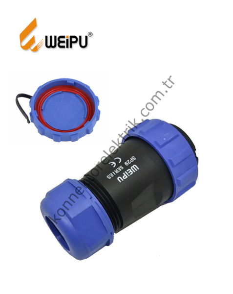 WEIPU SP2911/P3 3 Pin IP68 Plastik Kasa Kablo Tipi Erkek Su Geçirmez Konnektör