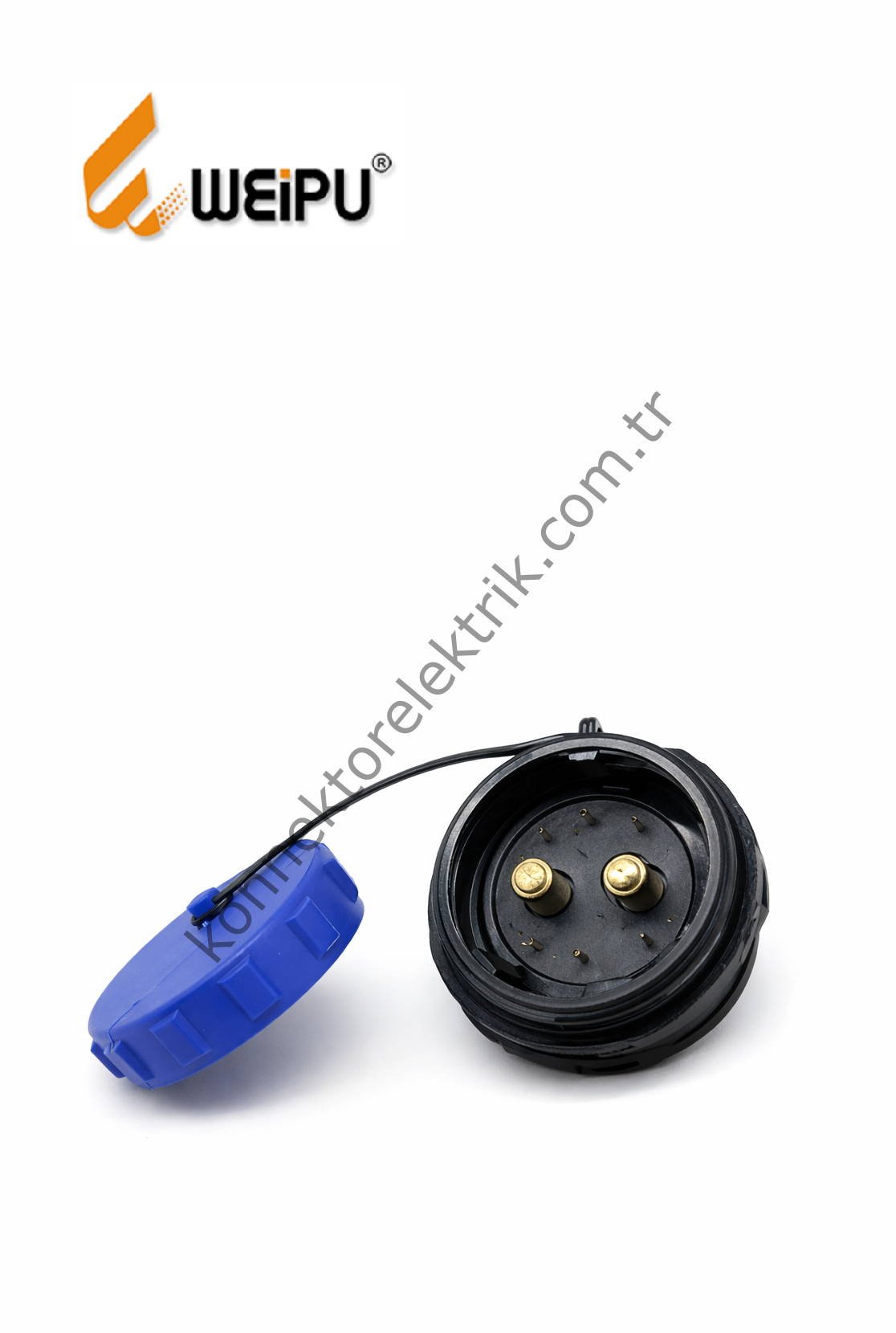 WEIPU SP2912/P8 8 Pin IP68 Plastik Kasa Panel Tipi Erkek Su Geçirmez Konnektör