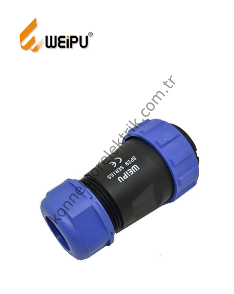 WEIPU SP2910/S8 8 Pin IP68 Plastik Kasa Kablo Tipi Dişi Su Geçirmez Konnektör