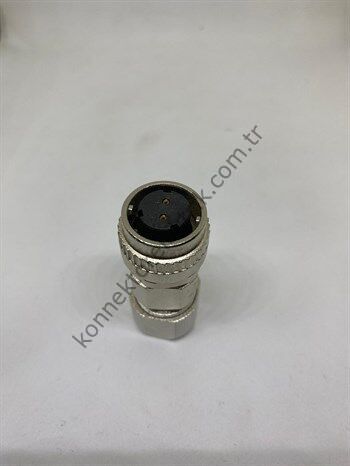 HZ CONNECTORS DK182 2 Pin Metal Kasa Düz Dişi Konnektör