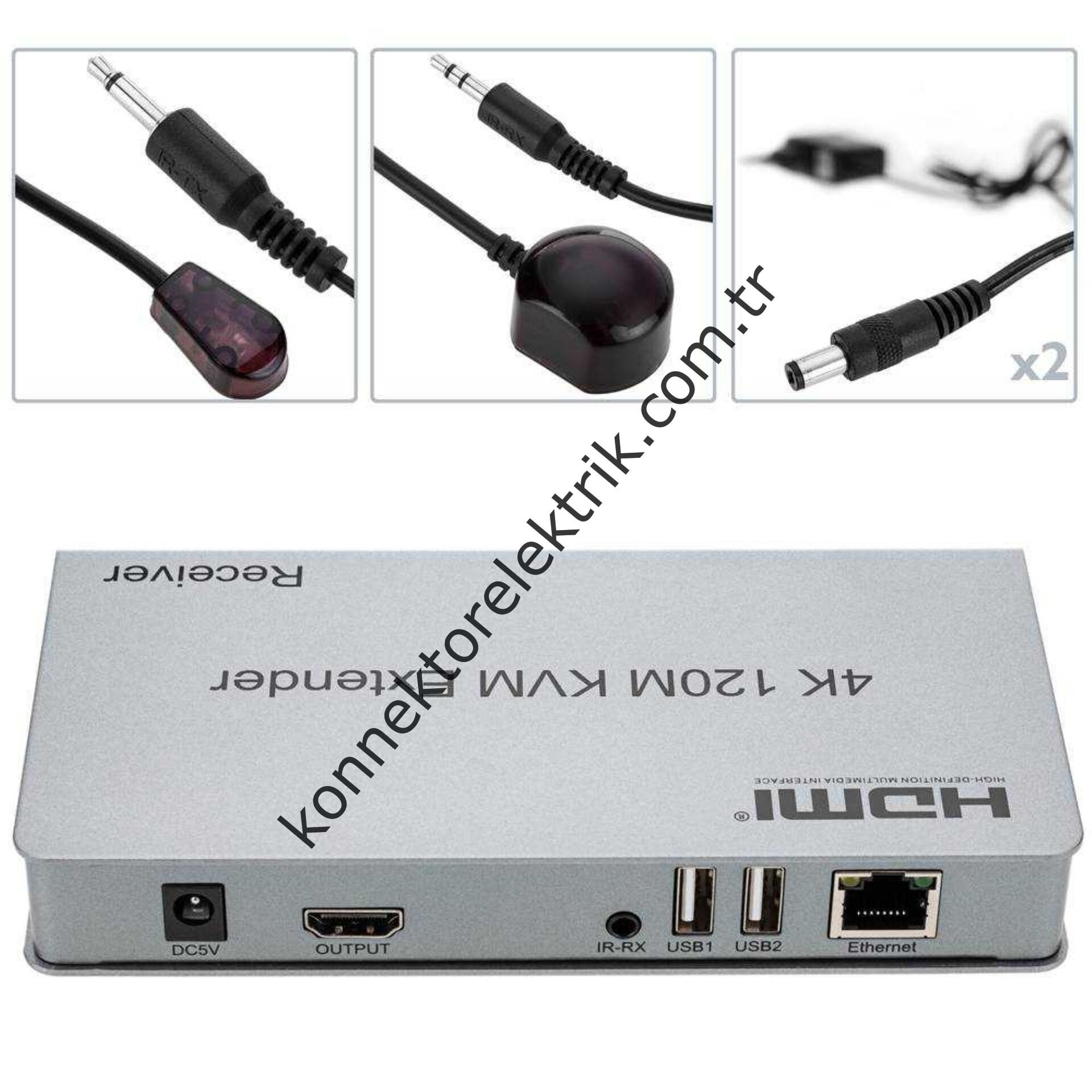 EXPOTECH EX-HDMI200KWM 60mt HDMI + USB KWM Extender