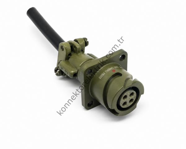 KUKDONG KDB00E 12SA-10S 4 Pin Metal Kasa Bayonet Karşıt Kablo Tipi Dişi Askeri Konnektör