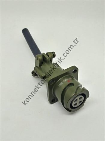 KUKDONG KDB00E 12SA-10S 4 Pin Metal Kasa Bayonet Karşıt Kablo Tipi Dişi Askeri Konnektör