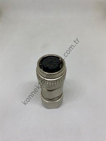 HZ CONNECTORS DK182 6 Pin Metal Kasa Düz Dişi Konnektör